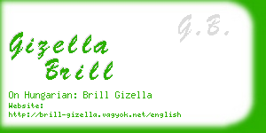 gizella brill business card